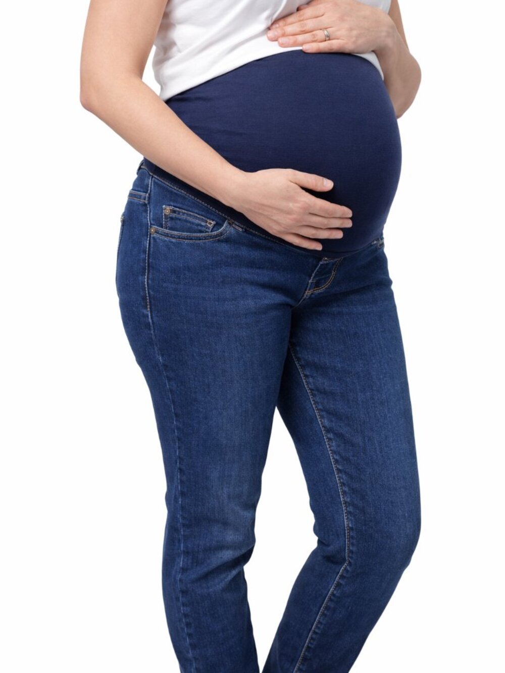 Old Navy Maternity Jeans Size 16 Dark Wash Bootcut Full Panel Stretch Denim